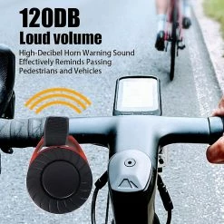 Unbranded 120db Electric Bicycle Horn 5 Sound Modes Bike Bell Anneau Mountain Road Bike Cycling Bell Waterproof Electric Horn Pour Bicycle -Vélo fixie Soldes 623149506 max