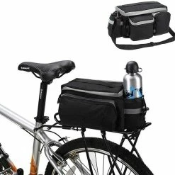 Unbranded Bicyclestore Bike Rear Seat Bag Trunk Bags Bike Panniers Imperméable à L’eau Cycling Bag Rack Bicycle Accessories Noir