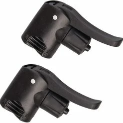 Nufasion Dual Head Bike Track Pump Bicycle Tire Pneu Air Pump Valve Adapter Bicycle Track Pump For Bicycle Bike Replacement Accessories2pcsblack