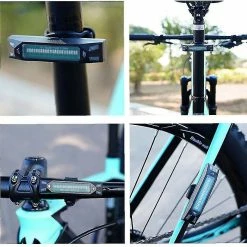 Unbranded Bicycle Tail Light Bike Brake Warning Tail Light Usb Rechargeable Induction Brake Lamp Accessoires De Vélo Avec Une Seule Couleur De Lumière (noir) -Vélo fixie Soldes 642420148 max