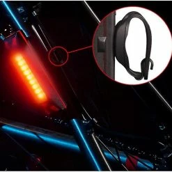 Unbranded Bicycle Tail Light Bike Brake Warning Tail Light Usb Rechargeable Induction Brake Lamp Accessoires De Vélo Avec Une Seule Couleur De Lumière (noir) -Vélo fixie Soldes 642420360 max