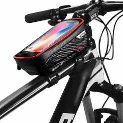 Unbranded Mountain Bike Charter Accessoires Imperméable à L’eau Mountain Bike Roof Tube Front Bicycle Mobile Phone Holder Bag
