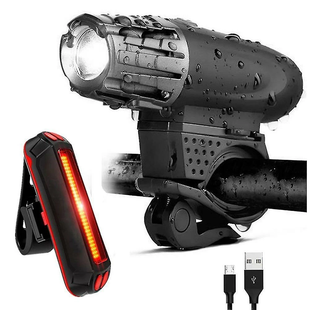 Unbranded Shxx Bike Lights Avant Et Arrière, Accessoires De Vélo, Réflecteurs Phare Puissant Et Feu Arrière Led Lumière De Sécurité Ensemble USB Lumière Avant + Arrière L 1 Unbranded Shxx Bike Lights Avant Et Arrière, Accessoires De Vélo, Réflecteurs Phare Puissant Et Feu Arrière Led Lumière De Sécurité Ensemble USB Lumière Avant + Arrière L