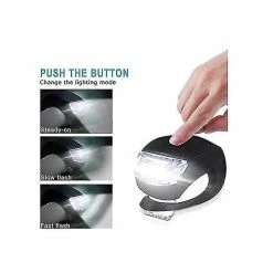 Unbranded Bicycle Front Light Silicone Led Head Front Rear Wheel Bike Lights Waterproof Cycling With Battery Bicycle Accessories Bike Lamp (noir) -Vélo fixie Soldes 642424819 max