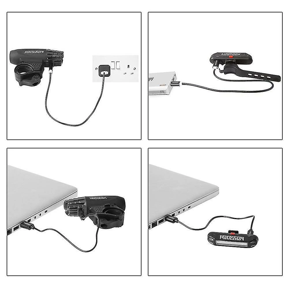 Unbranded Shxx Bike Lights Avant Et Arrière, Accessoires De Vélo, Réflecteurs Phare Puissant Et Feu Arrière Led Lumière De Sécurité Ensemble USB Lumière Avant + Arrière L 5 Unbranded Shxx Bike Lights Avant Et Arrière, Accessoires De Vélo, Réflecteurs Phare Puissant Et Feu Arrière Led Lumière De Sécurité Ensemble USB Lumière Avant + Arrière L – Image 5