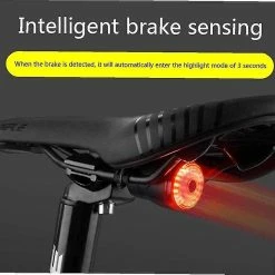 Unbranded Vélo Feu Arrière Smart Bike Induction Auto Start Stop Ultra Bright Light Imperméable à L’eau Accessoires Arrière Noir Pour Cyclisme VTT Vélo De Route (noir) -Vélo fixie Soldes 642425610 max