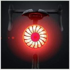 Unbranded Vélo Feu Arrière Smart Bike Brake Warning Usb Rechargeable Induction Brake Tail Lamp Accessoires De Vélo Pour La Sécurité Du Cyclisme (noir) -Vélo fixie Soldes 642425898 max