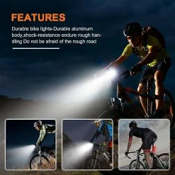 Unbranded Shxx Bicycle Front Light Tail Lights Lampe Rechargeable MTB Road Bikes Headlight Cycling Flashlight Bicycle Lantern Bike Accessoires Noir (phare + -Vélo fixie Soldes 642426143 max
