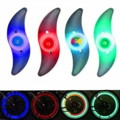 Unbranded Shxx 3 Mode D’éclairage Led Neon Bicycle Wheel Spoke Light Waterproof Color Bike Safety Warning Light 4pcs Cycling Light Bicycle Accessories Xq-zxc42