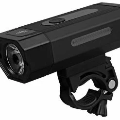 Unbranded Usb Rechargeable Bicycle Lights Imperméable à L’eau Batterie Indicateur Vélo Lumières Forte Lumière Lampe De Poche, Night Riding Mountain Bike Accessoires (noir) Parfait