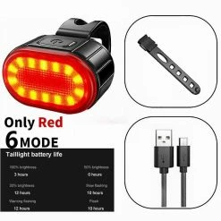 Unbranded Shxx Bike Light Lampe Avant Usb Rechargeable Cyclisme Mountain Bicycle Lanterne Vélo Phare Lumière Vélo Lampe De Poche VTT Accessoires Xq-zxc62