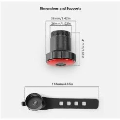 Unbranded Feu Arrière De Vélo Super Bright Usb Rechargeable Bicycle Lights Smart Bicycle Rear Lights Tige De Selle Montage Brake Sensing Bike Rear Led Accessoires Pour -Vélo fixie Soldes 642427440 max