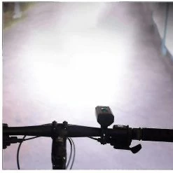 Unbranded Usb Rechargeable Bicycle Lights Imperméable à L’eau Batterie Indicateur Vélo Lumières Forte Lumière Lampe De Poche, Night Riding Mountain Bike Accessoires (noir) Parfait -Vélo fixie Soldes 642427549 max