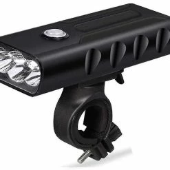 Unbranded Phares De Vélo Usb Rechargeable Built-in Batterie Haute Capacité Trois Modes Outdoor Mountain Bike Ipx5 Imperméable à L’eau Casque Accessoires De Vélo (bla