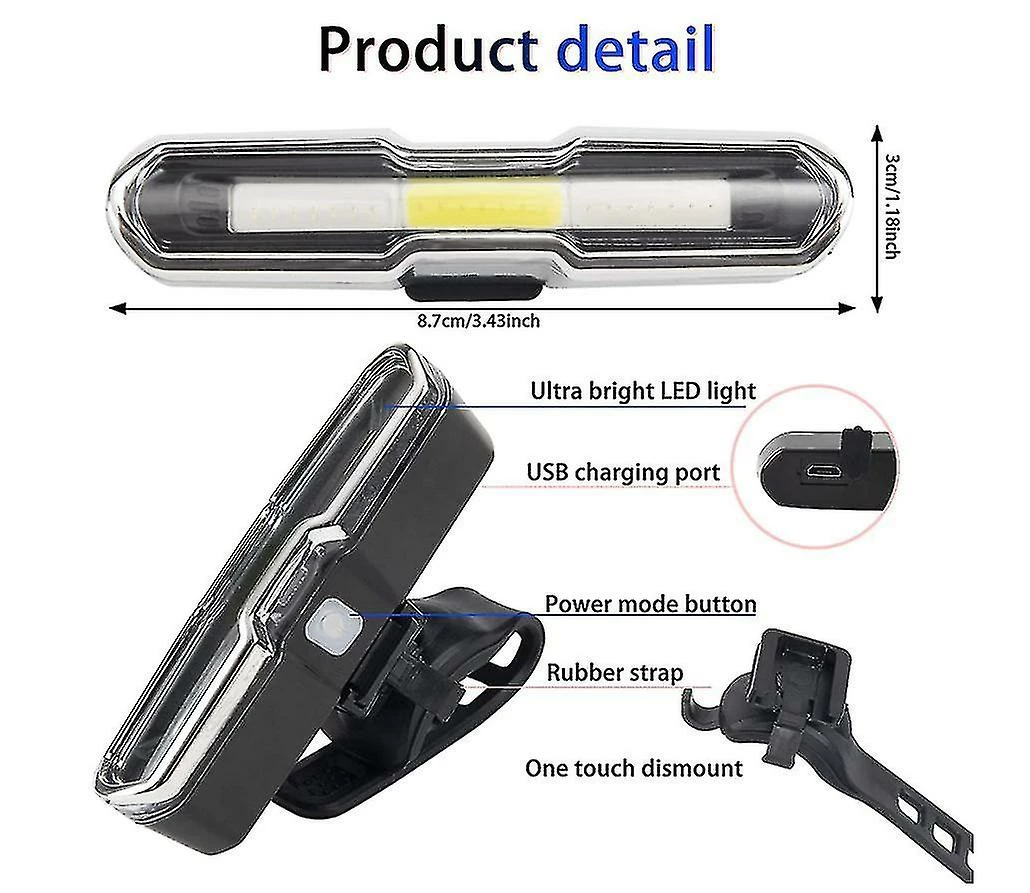 Unbranded Led Bike Tail Lights, Usb Rechargeable Rear Bike Lights Waterproof Bicycle Rear Cycling Safety Flashlight Bike Accessories Pour La Plupart Des Vélos Avec 5 Modes 2 Unbranded Led Bike Tail Lights, Usb Rechargeable Rear Bike Lights Waterproof Bicycle Rear Cycling Safety Flashlight Bike Accessories Pour La Plupart Des Vélos Avec 5 Modes – Image 2