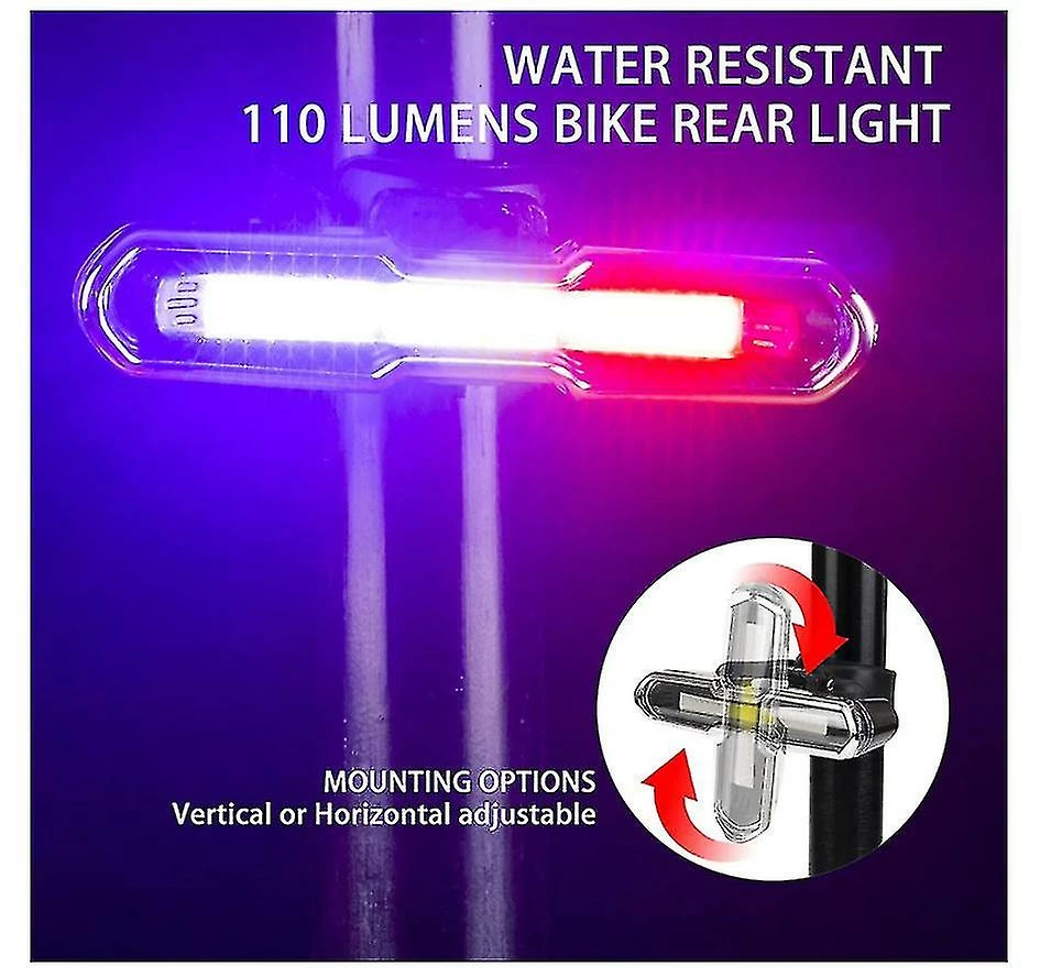 Unbranded Led Bike Tail Lights, Usb Rechargeable Rear Bike Lights Waterproof Bicycle Rear Cycling Safety Flashlight Bike Accessories Pour La Plupart Des Vélos Avec 5 Modes 4 Unbranded Led Bike Tail Lights, Usb Rechargeable Rear Bike Lights Waterproof Bicycle Rear Cycling Safety Flashlight Bike Accessories Pour La Plupart Des Vélos Avec 5 Modes – Image 4