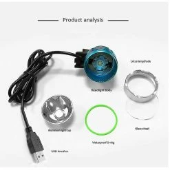 Unbranded Bicycle Light Usb Headlight Night Riding Glare Bicycle Accessories Riding Led Equipment Mountain Bike Usb (jaune) -Vélo fixie Soldes 642432884 max