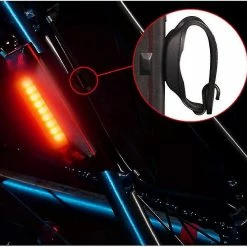 Unbranded Sajy Bicycle Tail Light Bike Brake Warning Tail Light Usb Rechargeable Induction Brake Lamp Accessoires De Vélo Avec Une Seule Couleur De Lumière (noir) -Vélo fixie Soldes 642433638 max