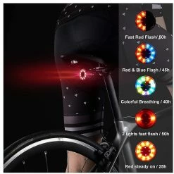 Unbranded Accessoires De Vélo, Bicycle Tail Light Rechargeable Arrière Bike Light Feu Arrière étanche Bike Taillight (noir) -Vélo fixie Soldes 642435780 max