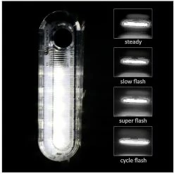 Unbranded Chronus Bicycle Saddle Lamp, Outdoor Cob Bike Rear Light Night Riding Accessoire Night Fishing And Cycling Outdoor And Warehouse (blanc)