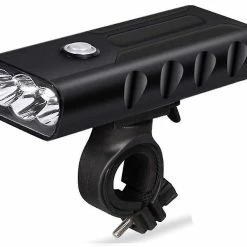 Unbranded Phares De Vélo Usb Rechargeable Built-in Batterie Haute Capacité Trois Modes Outdoor Mountain Bike Ipx5 Imperméable à L’eau Casque Accessoires De Vélo (bla