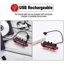 Unbranded 1pcs Rechargeable Usb Led Bicycle Tail Light Mountain Bike Avertissement De Sécurité Avant Et Arrière Clignotants Accessoires De Conduite De Nuit (918 # Rouge) -Vélo fixie Soldes 642440635 max
