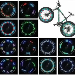 Unbranded Led Bike Wheel Lights - Lumières De Roue De Vélo Imperméables, Ultra Bright Bike Spoke Lights Bike Tire Lights, Sécurité Accessoires De Vélo Pour Adultes Et Enfants, Cool