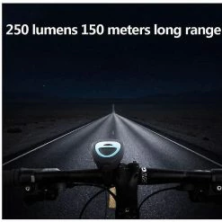 Unbranded Accessoires De Vélo, 250 Lumens Bike Light, Lumières De Vélo étanches, Tweeter à 120 Décibels, Lumières De Vélo Rechargeables USB (bleu) -Vélo fixie Soldes 642446095 max