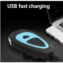 Unbranded Accessoires De Vélo, 250 Lumens Bike Light, Lumières De Vélo étanches, Tweeter à 120 Décibels, Lumières De Vélo Rechargeables USB (bleu) -Vélo fixie Soldes 642446503 max