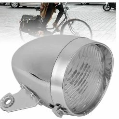 Unbranded Bike Front Light, 3led Vintage Bike Front Light Set Bicycle Led Headlight Cycling Accessory With Fixed Gear Silver (argenté) -Vélo fixie Soldes 642448470 max