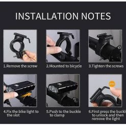 Unbranded Phares De Vélo Usb Rechargeable Built-in Batterie Haute Capacité Trois Modes Outdoor Mountain Bike Ipx5 Imperméable à L’eau Casque Accessoires De Vélo (bla -Vélo fixie Soldes 642482173 max