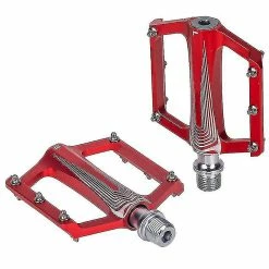 Dxn 1paire De Pédales De Vélo Ultra-légères Pédale De Roulement En Alliage D’aluminium Pour Mtb Road Bike Folding Bike Cycling Accessoires (couleur: Rouge)_om