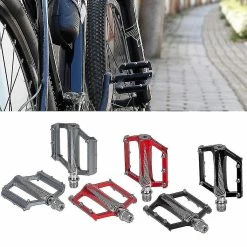Dxn 1paire De Pédales De Vélo Ultra-légères Pédale De Roulement En Alliage D’aluminium Pour Mtb Road Bike Folding Bike Cycling Accessoires (couleur: Rouge)_om -Vélo fixie Soldes 658756672 max
