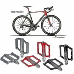Dxn 1paire De Pédales De Vélo Ultra-légères Pédale De Roulement En Alliage D’aluminium Pour Mtb Road Bike Folding Bike Cycling Accessoires (couleur: Rouge)_om -Vélo fixie Soldes 658757093 max