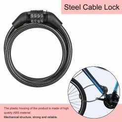 Gegong Bike Bicycle Steel Cable Lock Anti Thief Security 4 Digit Outdoor Cycling Protect -Vélo fixie Soldes 681849714 max