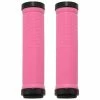 Unbranded Double Road Mountain Bike Bicycle Lock On Handlebar Grips - Rose