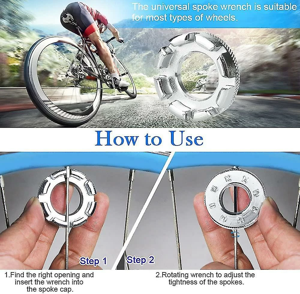 Unbranded Kit De Clé à Rayons De Vélo, 6 En 1 Rayons De Roue De Vélo Clé De Vélo Spoke Tool Bike Spoke Key Spanner Avec Leviers De Pneu Jante De Vélo Outil Correct Pour La Réparation 4 Unbranded Kit De Clé à Rayons De Vélo, 6 En 1 Rayons De Roue De Vélo Clé De Vélo Spoke Tool Bike Spoke Key Spanner Avec Leviers De Pneu Jante De Vélo Outil Correct Pour La Réparation – Image 4