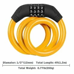 Unbranded Bicycle Lock Mountain Bike Anti-theft Lock BicycleTte Mot De Passe à Quatre Chiffres Serrure Mountain Bike Color Wire Lock Sécurité Antivol -Vélo fixie Soldes 692859093 max