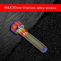 Unbranded M6x30mm Titane Pour Bicycle Colonne Casque Tige Cap Bolt Bike Screw Arc-en-ciel -Vélo fixie Soldes 701502239 max
