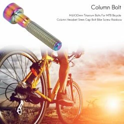 Unbranded M6x30mm Titane Pour Bicycle Colonne Casque Tige Cap Bolt Bike Screw Arc-en-ciel -Vélo fixie Soldes 701502350 max