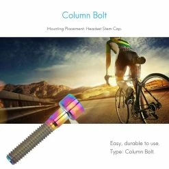 Unbranded M6x30mm Titane Pour Bicycle Colonne Casque Tige Cap Bolt Bike Screw Arc-en-ciel -Vélo fixie Soldes 701502450 max