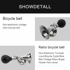 Unbranded Trompette Non électronique Loud Ycle Cycle Bike Vinta Retro Bugle Hooter Horn Silver -Vélo fixie Soldes 712366861 max