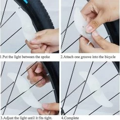 Gunest 4 X Led Bike Wheel Light, Imperméable à L’eau Led Bike Wheel Light Avec 3 Modes Clignotants Led Bike Wheel Lamp Pour Vélo Adulte Et Enfant - Rouge -Vélo fixie Soldes 714319555 max