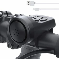 Unbranded Klaxon De Vélo, Vélo électronique, 140db Bike Horn Pour Adultes, 4 Modes Sonores Klaxon étanche Pour Vélo, L