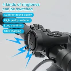 Unbranded Klaxon De Vélo, Vélo électronique, 140db Bike Horn Pour Adultes, 4 Modes Sonores Klaxon étanche Pour Vélo, L -Vélo fixie Soldes 715260961 max