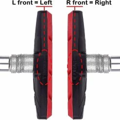 Unbranded 4 Pairs Bike Brake Pads With Hex Nuts And Spacers V Bicycle Brake Blocks Set 70 Mmblack Red -Vélo fixie Soldes 716826264 max