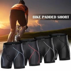 Unbranded Men Bike Padded Shorts With Anti-slip Leg Grips Cycling 3d Padded Underwear Bicycle Padding Riding Shorts - Grey/s H -Vélo fixie Soldes 720095085 max
