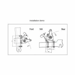 Unbranded C550 Road Bike Dual Cable Caliper Front Disc Frein Mechanical Disc Double Brakes Bicycle Parts
