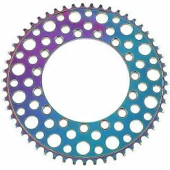 Unbranded Vélo Pliant 56t Chainring Road Bike Negative Gear Single Chainring, Rainbow (1pcs)