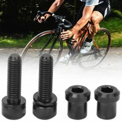 Gegong 4pcs Risque Titanium Alloy M5 * 18 Vis De Tige Set Pour Mountain Bike Road Bicycles Bolts Accessoires De Remplacementnoir -Vélo fixie Soldes 730348287 max